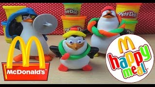 Rico Private and Kowalski McDonalds Happy Meal Toys from Madagascar Penguins In Slomo Snow Fun