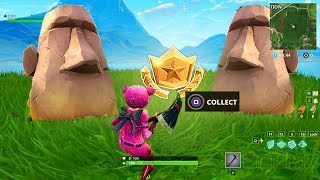 "Search where the Stone Heads are Looking" LOCATION FORTNITE WEEK 6 SEASON 5 BATTLE STAR