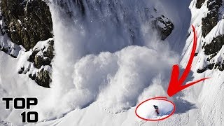 Top 10 Scary Avalanches Caught On Camera
