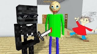 Monster School : BALDI'S BASICS HORROR CHALLENGE - Minecraft Animation