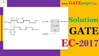 GATE 2017 Find the duty cycle at the output of D Latch