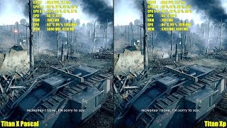 Battlefield 1 Titan Xp Vs Titan X Pascal 4K Ultra Frame Rate Comparison