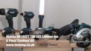 Makita DK18027 18V LXT Lithium-Ion 6 Piece Cordless Kit