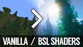 Vanilla VS BSL Shaders v7.0 - Minecraft Shaders | Minecraft 1.12.2