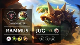 Rammus Jungle vs Lee Sin - KR Grandmaster Patch 9.5