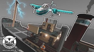 PLANE CRASHES AND SINKS SHIP! - Stormworks: Build and Rescue Gameplay - Sinking Ship Survival