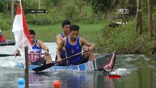 Lomba Perahu Kayak Tradisional di Sungai Oyo - NET YOGYA