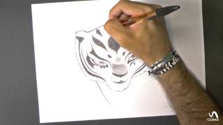 Come disegnare la tigre di Kung fu Panda