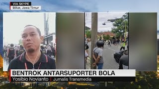 Bentrok Suporter Arema dan Persebaya Sejumlah Kendaraan Dibakar