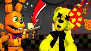 FNAF АНИМАТРОНИК СПРИНГ БОННИ НАШЁЛ ПИСТОЛЕТ и НАЧАЛ УБИВАТЬ !!! МИНИ ИГРЫ ФНАФ