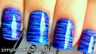 Fan Brush Striped Nail Art Tutorial