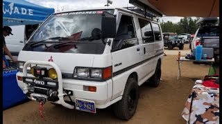 4x4 mini van - Mitsubishi Delica at the WARN booth Ovelrnad Expo 2018