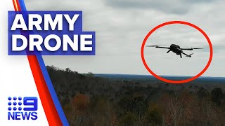 World first grenade launching drone tested | Nine News Australia