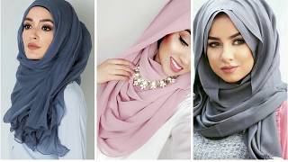 احدث لفات حجاب _ لفات طرح جديدة 2019 _ موضة 2019
