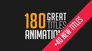 105 Great Title Animations | After Effects template | envato elements