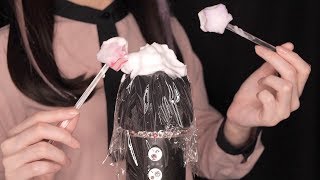ASMR Shaving Cream on Mic (Crinkles, Brain Tingling) 脳がゾクゾク..?