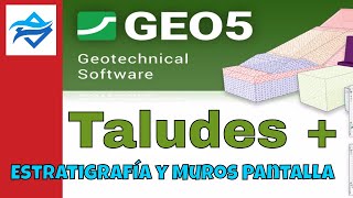 ?  Software Geotécnico GEO5 - Estratigrafía - Muro Anclado - Estabilidad de Taludes