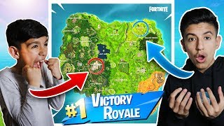 WE GOT INTO THE SAME SOLO GAME! Fortnite 1v1 Against 10 Year Old Little Brother!