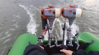 Два мотора CARVER MHT-3,8S на лодке UREX 320K