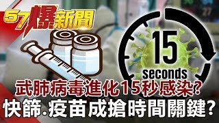 「武肺病毒」進化15秒感染？ 快篩、疫苗成「搶時間」關鍵？-黃世聰 廖慶學 徐俊相《57爆新聞》網路獨播版 2020.02.07