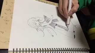 ニーア レプリカント ヨナを描いてみました Drawing Yonah NieR RepliCant＆Gestalt