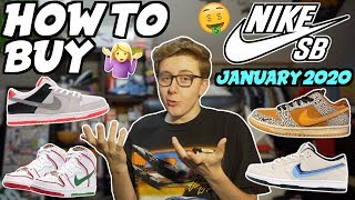 HOW TO BUY Every NikeSB Release Of January 2020! | NikeSB Safari, "Truck It" Pack, Infrared