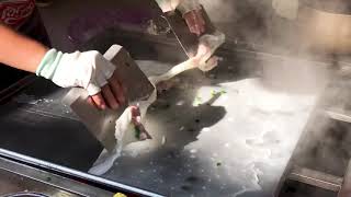 Cantonese Rice Noodle Roll（Steamed rice roll） - GuangZhou street food - 广州石磨肠粉(拉肠粉做法）