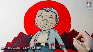 Как нарисовать Джейсона Вурхиза | Пятница 13е ?
