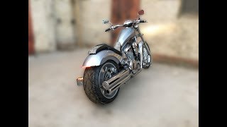 Установка крыла и сборка HONDA FURY 1300 kit 260 колесо