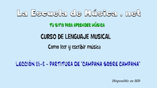 Cómo leer la partitura de "Campana sobre Campana" - Lección 25-2