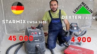 Starmix 1635 и dexter 1400 из Леруа. Обзор строительных пылесосов. Мелкая пыль