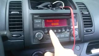 Разблокировка магнитолу Ниссан Ноут (www.nissancode.ru)