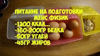 ПИТАНИЕ НА ПОДГОТОВКЕ МЕНС ФИЗИК. 1300 ККАЛ.