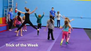 Trick of the Week: Student Doggy Drop on the Trampoline
