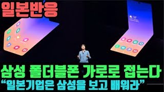 (삼성갤럭시폴드 이제는 가로로 접는다 "일본기업은 삼성을 보고 배워라") "일본반응"