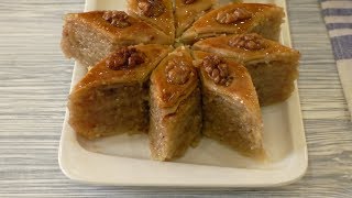 ПАХЛАВА С МЕДОМ И ГРЕЦКИМИ ОРЕХАМИ. ОЧЕНЬ ПОДРОБНЫЙ РЕЦЕПТ