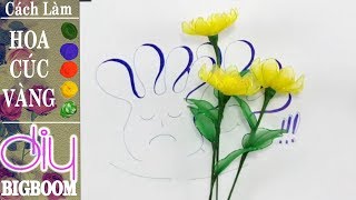 Hướng dẫn cách tự làm Hoa Cúc Vàng bằng vải voan | DBB-VN