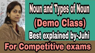 Noun and types of Noun- Parts of speech. For all Competitive exams.