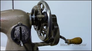 Ручной привод на Подольской швейной машине. Видео № 483.