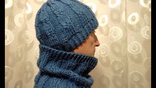 СНУД МУЖСКОЙ СПИЦАМИ.ОЧЕНЬ ПРОСТО И ЛЕГКО. МАСТЕР КЛАСС.