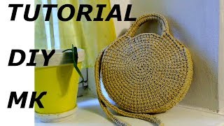 КРУГЛАЯ СУМКА ИЗ ТРИКОТАЖНОЙ ПРЯЖИ ЗА ОДИН ДЕНЬ