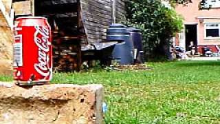 Walther CP88 4" co2 pistol Vs. coke can at 25 yards..