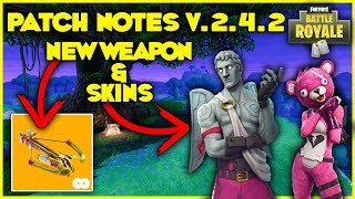 FORTNITE PATCH NOTES V.2.4.2 | New CrossBow & Valentines Day Update - Fortnite Battle Royale