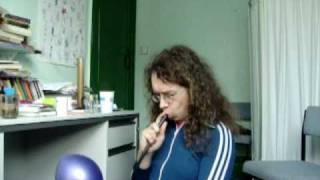 Belly inflation with fizzy water, a balloon and burps