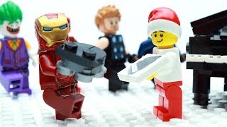 Lego Iron Man Brick Building Piano Stop Motion Animation