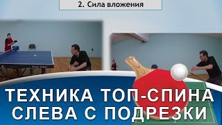 7 ОТЛИЧИЙ ТОП-СПИНА СЛЕВА С ПОДРЕЗКИ (Техника топ-спина слева с подрезки)