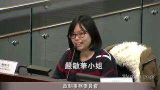 嚴敏華小姐發言 ~ 公眾諮詢行政長官普選辦法