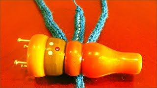 Шнур на куколке. Плетение шнуров. Плетение из нитей. Шнур своими руками. (cord weaving)