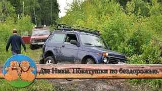 Две Нивы. Покатушки по бездорожью на стандартных Нивах. Первый выезд с подписчиками.
