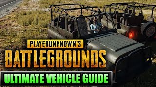 PUBG ► ULTIMATE VEHICLE GUIDE | Speed/Health(Bullets-to-destroy)/Fuel/Tips